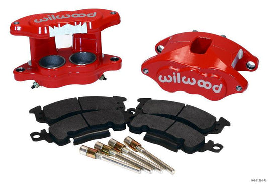 Wilwood D52 Front Caliper Kit - Red 2.00 / 2.00in Piston 1.04in Rotor - Torque Motorsport