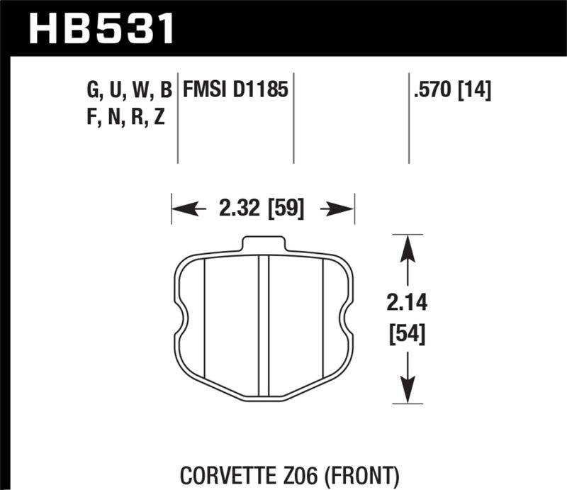 Hawk 2010-2013 Chevrolet Corvette Grand Sport HPS 5.0 Front Brake Pads - Torque Motorsport