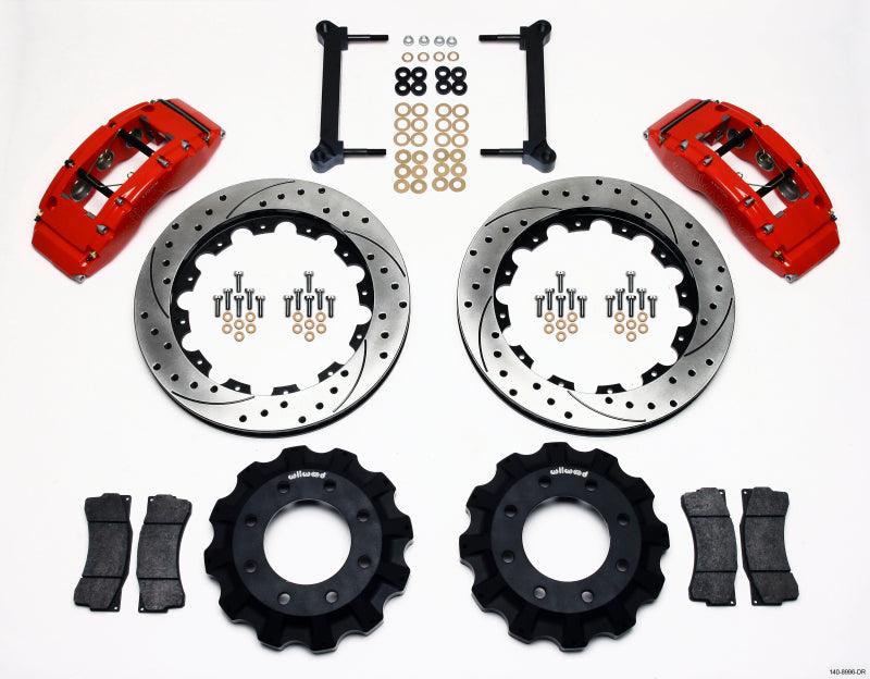 Wilwood TC6R Front Kit 16.00in Drilled Red 1999-2010 GM H2 Truck/SUV 2500 - Torque Motorsport