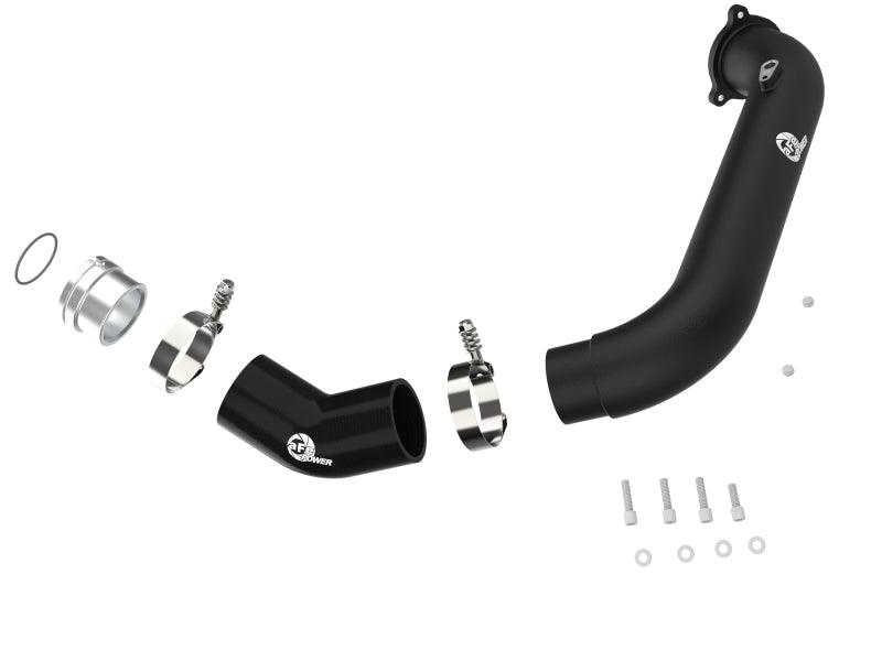 aFe BladeRunner Black 2-3/4in Aluminum Charge Pipe 2021 Toyota Supra GR (A90) I4-2.0L (t) B48 - Torque Motorsport