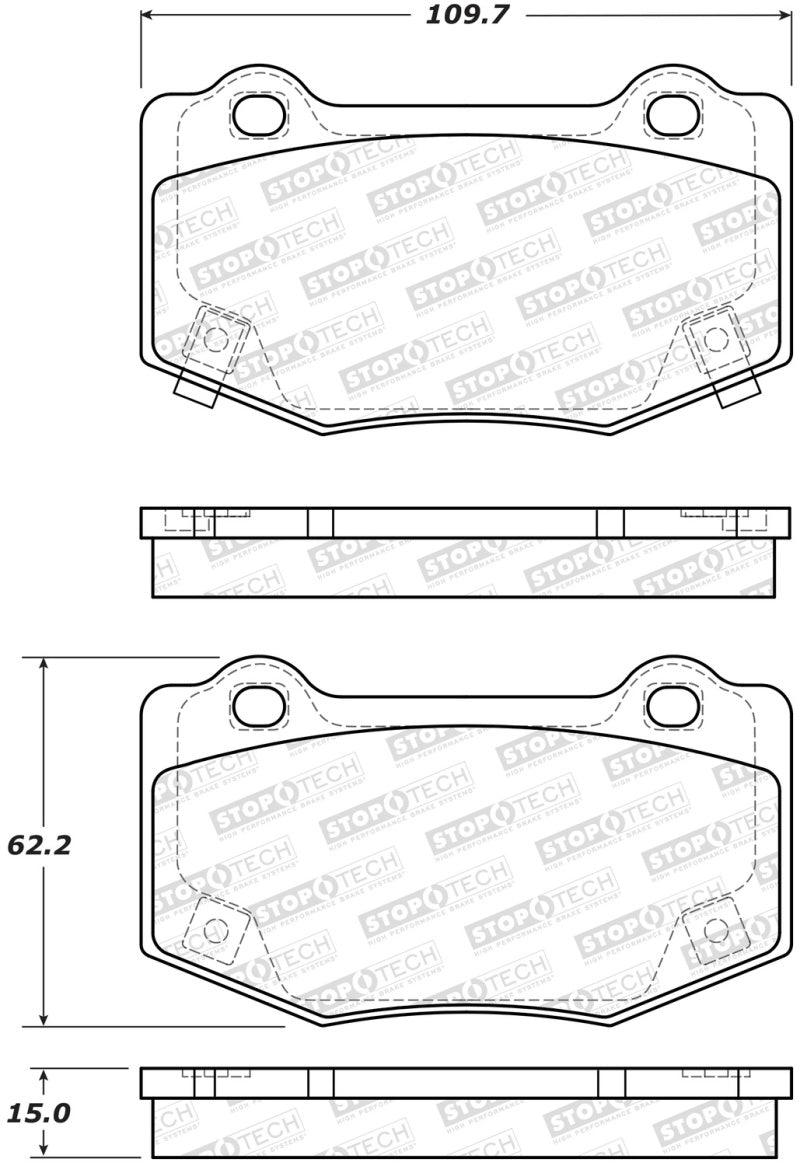 StopTech 14-18 Chevy Corvette Sport Performance Rear Brake Pads - Torque Motorsport