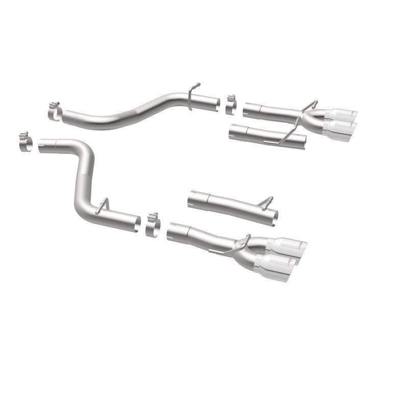 MagnaFlow Axle-Back, SS, 2.5in, Quad Split Rear 3.5in Tip 2015 Dodge Challenger 3.6L V6 - Torque Motorsport