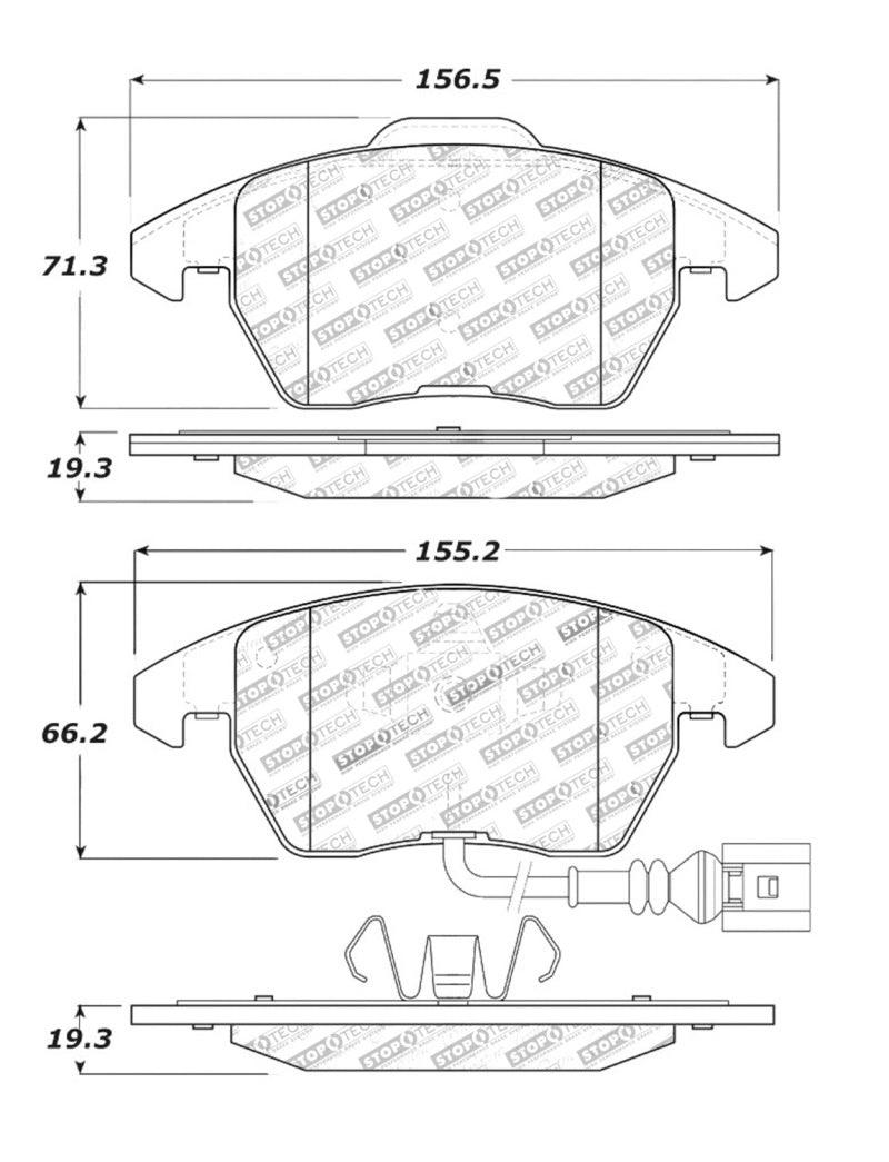 StopTech Performance 06-10 Audi A3 / 08-10 Audi TT / 06-09 VW GTI / 05-10 Jetta Front Brake Pads - Torque Motorsport