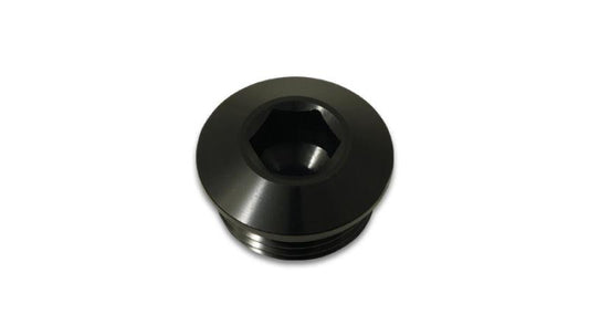 Vibrant Aluminum -4AN ORB Low Profile Port Plug - Anodized Black - Torque Motorsport