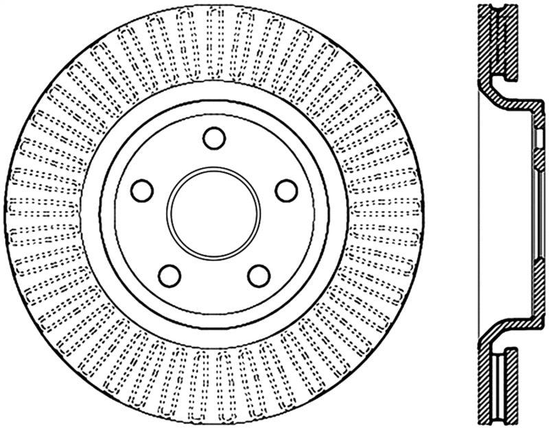 StopTech Slotted Sport Brake Rotor 11-17 Jeep Grand Cherokee (Excludes SRT8) - Torque Motorsport