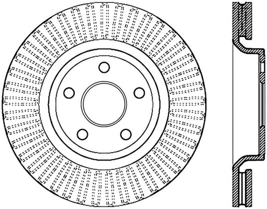 StopTech Slotted Sport Brake Rotor 11-17 Jeep Grand Cherokee (Excludes SRT8) - Torque Motorsport