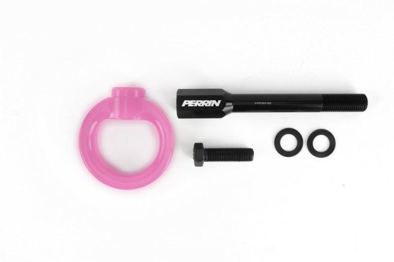 Perrin 02-07 Subaru WRX/STI Tow Hook Kit (Front) - Hyper Pink - Torque Motorsport