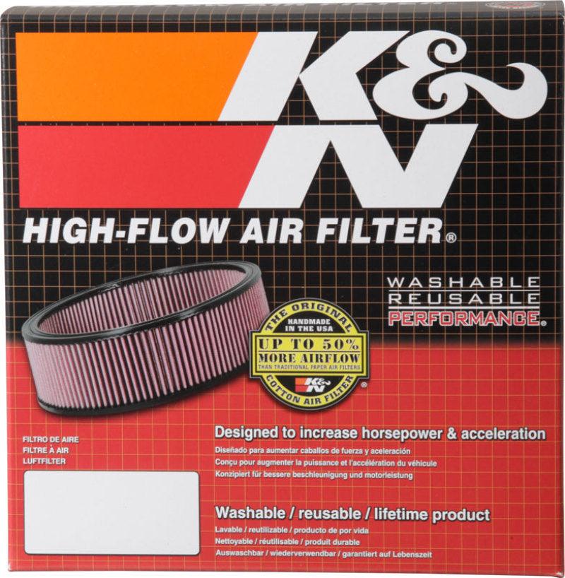 K&N 2-5/8in Flange 7in Diameter 3in Height Round Air Filter Assembly w/ Vent - Torque Motorsport