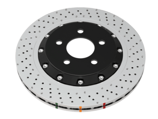 DBA 15-18 BMW M3 (w/Iron Rotors) Front 5000 Series Cross Drilled Rotor w/Silver Hat - Torque Motorsport