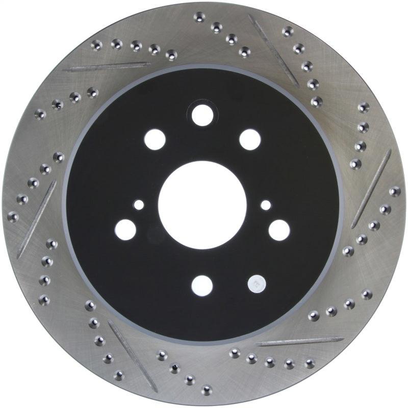 StopTech Slotted & Drilled Sport Brake Rotor Left Rear 13-14 Lexus GS300/350/400/430 - Torque Motorsport