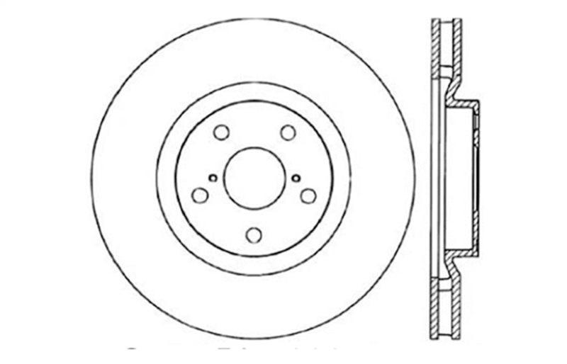 StopTech 5/93-98 Toyota Supra Turbo Right Front Slotted & Drilled Rotor - Torque Motorsport