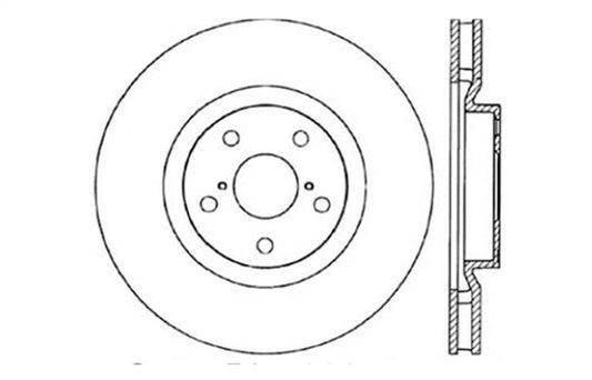 StopTech 5/93-98 Toyota Supra Turbo Right Front Slotted & Drilled Rotor - Torque Motorsport