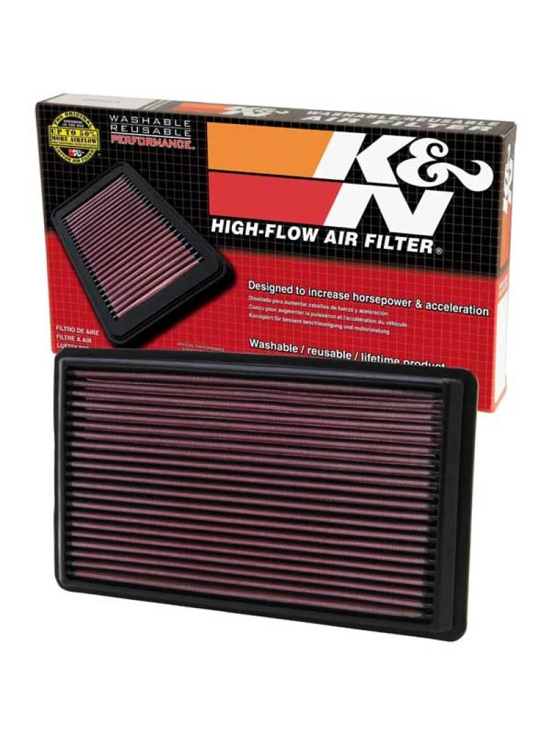 K&N 02-07 WRX/STi Drop In Air Filter 11in O/S Length / 6.563in O/S Width / 1.063in Height - Torque Motorsport