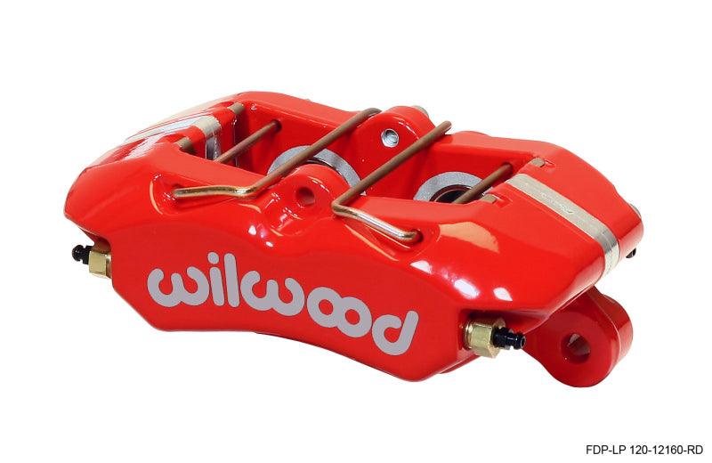 Wilwood Caliper-Dynapro Low-Profile 5.25in Mount - Red 1.12in Pistons .81in Disc - Torque Motorsport