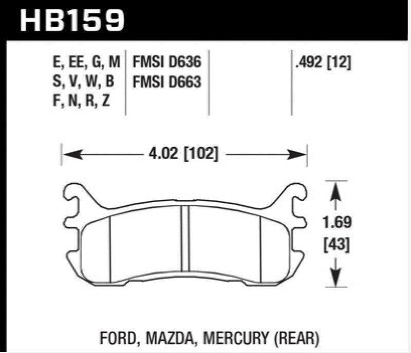 Hawk 03-05 Mazda Miata Rear ER-1 Brake Pad Set - Torque Motorsport