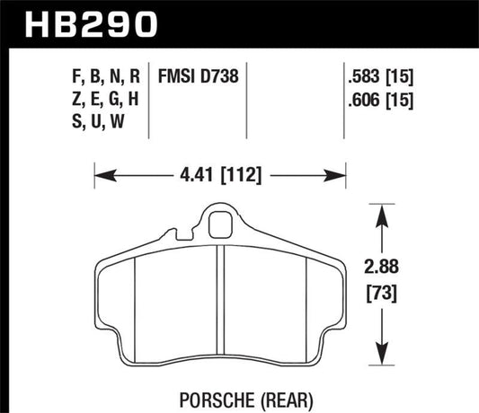 Hawk 98-10 Porsche 911 / 06-12 Porsche Cayman S Blue 9012 Race Rear Brake Pads - Torque Motorsport