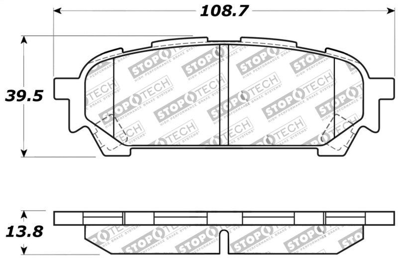 StopTech Performance 03-05 WRX Rear Brake Pads - Torque Motorsport