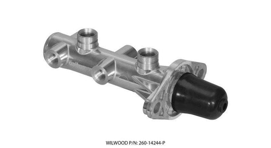 Wilwood Tandem Remote Master Cylinder - 1 1/8in Bore Ball Burnished - Torque Motorsport