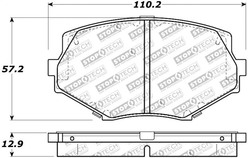 StopTech Street Touring 94-97/99-05 Miata w/Normal Suspension Front Brake Pads D635 - Torque Motorsport