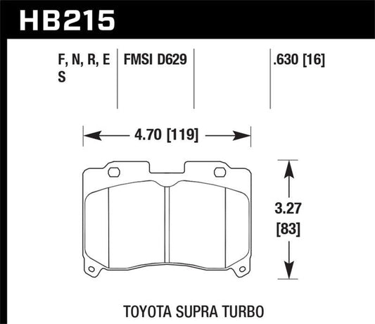 Hawk 93-98 Toyota Supra TT HPS 5.0 Street Front Brake Pads - Torque Motorsport