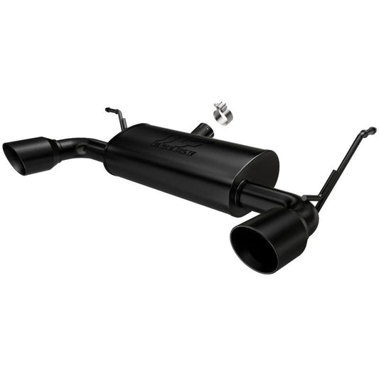 MagnaFlow 07-17 Jeep Wrangler JK 3.8/3.6L Dual Split Rear Exit Black Axle-Back Exhaust - Torque Motorsport