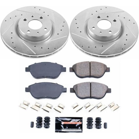 Power Stop 12-18 Fiat 500 Front Z23 Evolution Sport Brake Kit