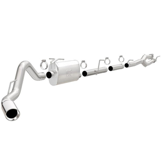 MagnaFlow Sys C/B 11-15 Ford Super Duty F250 6.2L EC CC, SS 3.5in Single Rear Pass Side Ext 5in Tip - Torque Motorsport