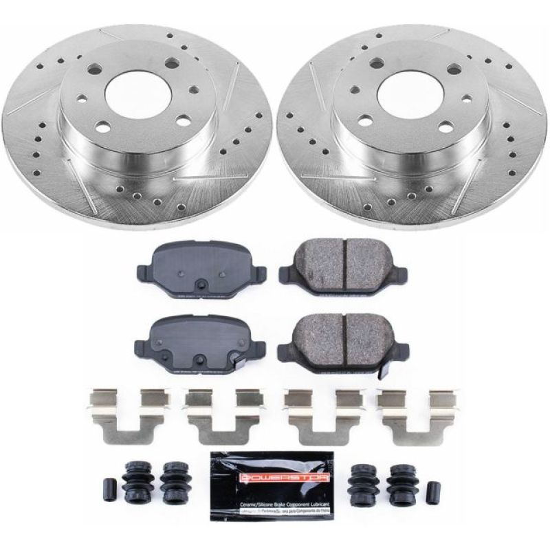 Power Stop 12-18 Fiat 500 Rear Z23 Evolution Sport Brake Kit