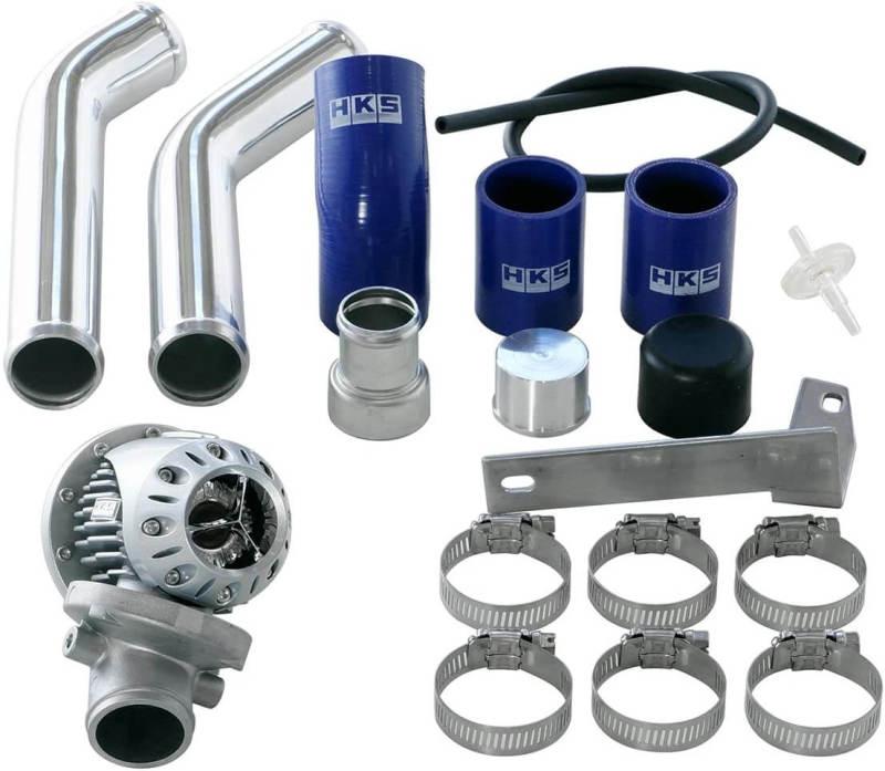 HKS 08+ Evo 10 SSQV4 BOV Kit Includes 2 Polished Aluminum Pipes - Torque Motorsport