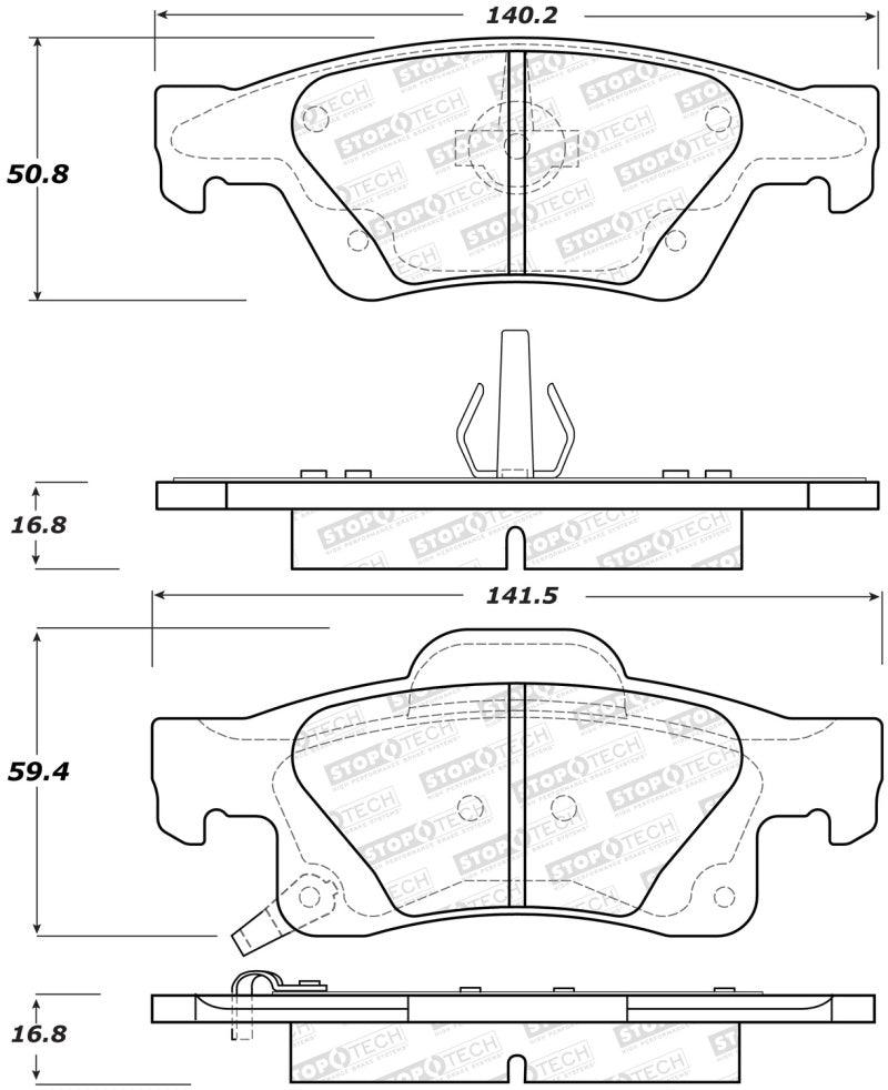 StopTech Street Brake Pads - Rear - Torque Motorsport