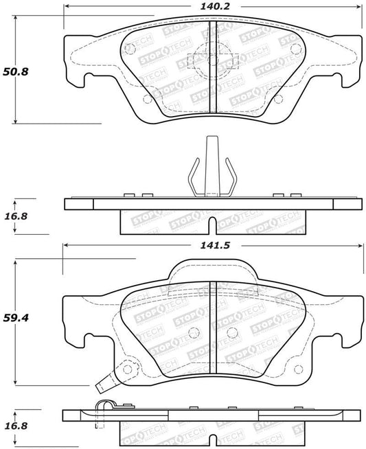 StopTech Street Brake Pads - Rear - Torque Motorsport