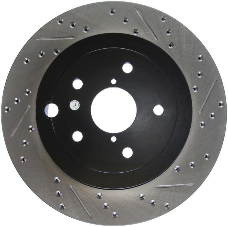 StopTech 08+ Subaru STI (Will Not Fit 05-07) Slotted & Drilled Sport Brake Rotor - Torque Motorsport