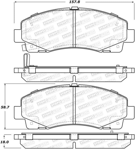 StopTech Street Brake Pads - Front - Torque Motorsport