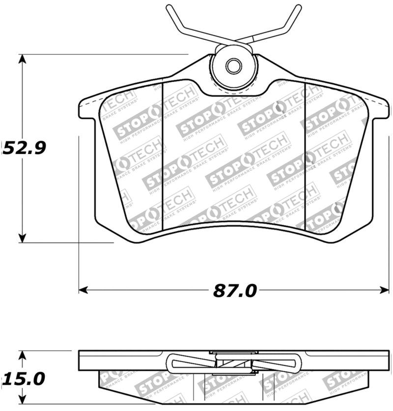 StopTech 02-08 Audi A4 Quattro / 2/99-02 Audi S4 / 93-10 VW Golf GL/GLS Performance Rear Brake Pads - Torque Motorsport