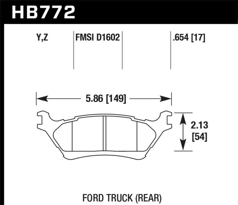 Hawk 2012-2016 Ford F-150 / Full-Size Trucks and SUV - LTS Street Brake Pads - Torque Motorsport