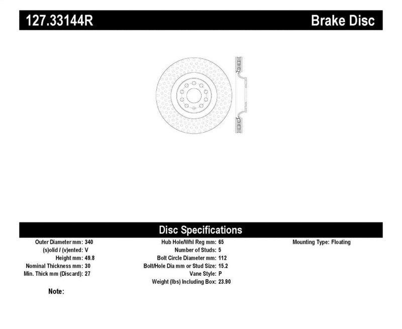 StopTech Slotted & Drilled Sport Brake Rotor - Torque Motorsport