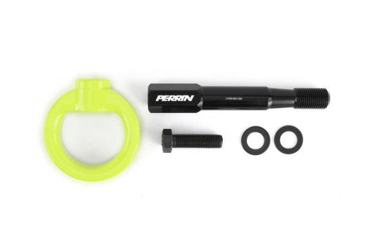 Perrin 15-17 Subaru WRX/STI Tow Hook Kit (Front) - Neon Yellow - Torque Motorsport