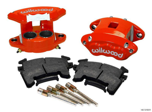 Wilwood D154 Front Caliper Kit - Red 1.62 / 1.62in Piston 0.81in Rotor - Torque Motorsport