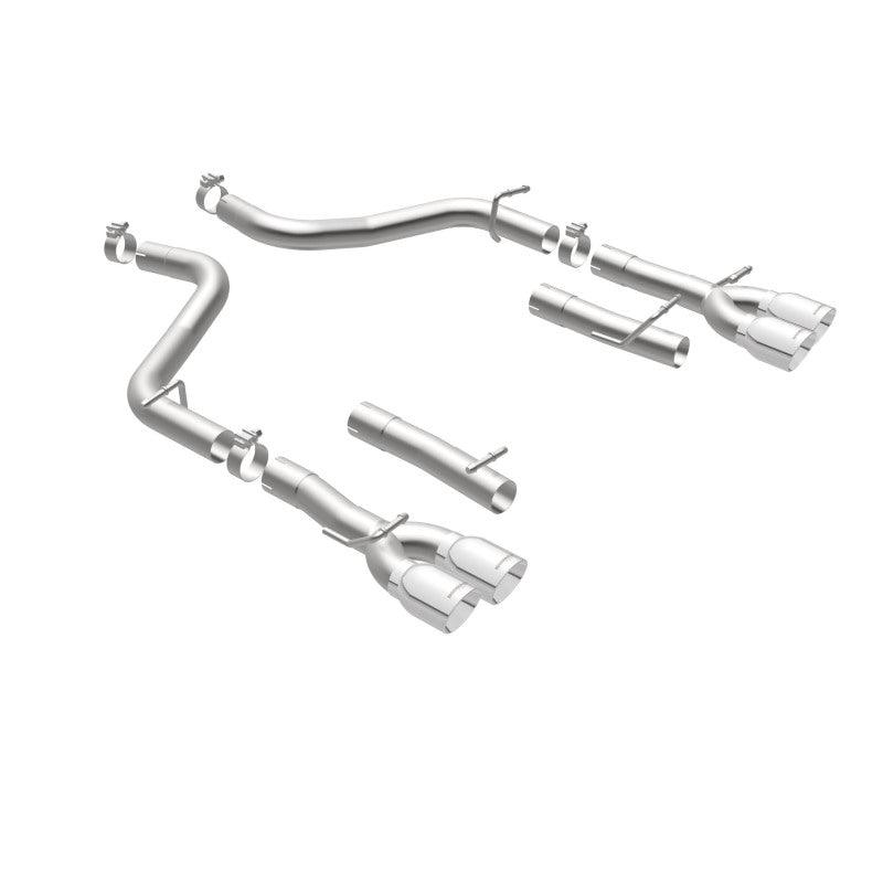 MagnaFlow Axle-Back, SS, 2.5in, Quad Split Rear 3.5in Tip 2015 Dodge Challenger 3.6L V6 - Torque Motorsport