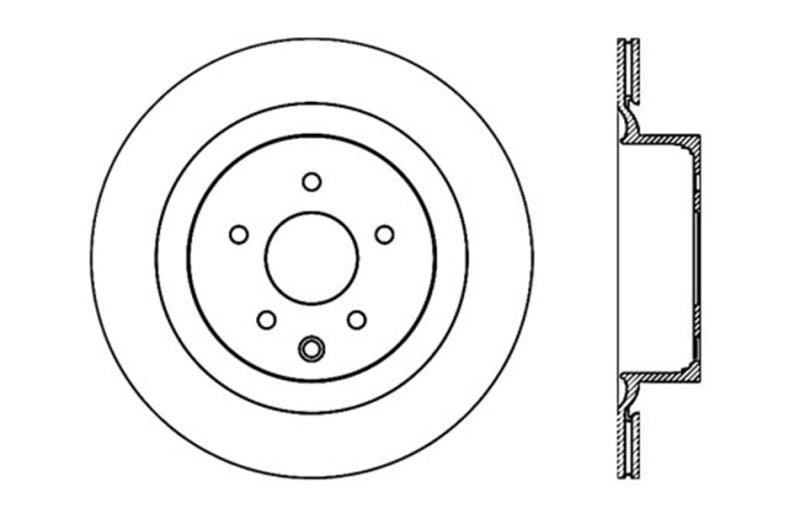 StopTech Infiniti G37 / Nissan 370Z SportStop Slotted & Drilled Rear Left Rotor - Torque Motorsport