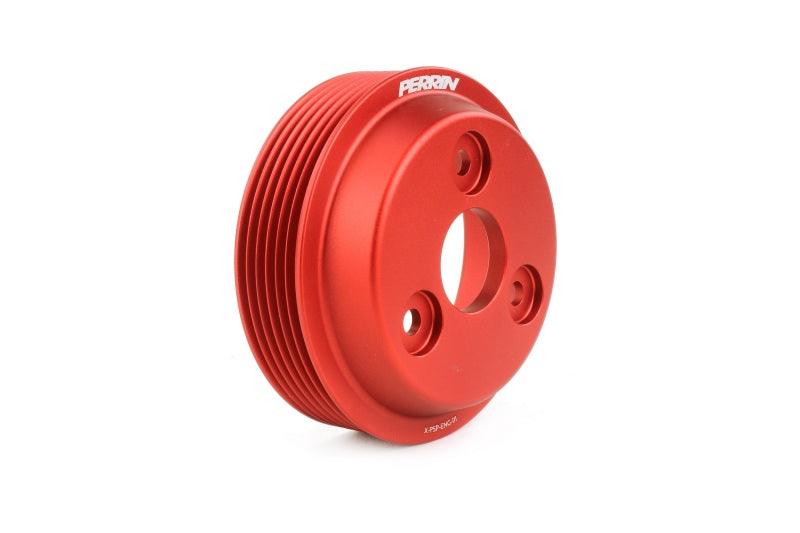 Perrin 15-21 Subaru WRX Lightweight Water Pump Pulley - Red - Torque Motorsport