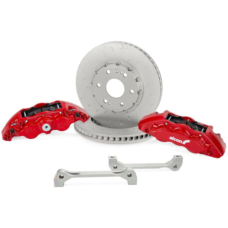 Alcon 2021+ RAM TRX 376x42mm Rotors 6-Piston Red Calipers Front Brake Upgrade Kit - Torque Motorsport