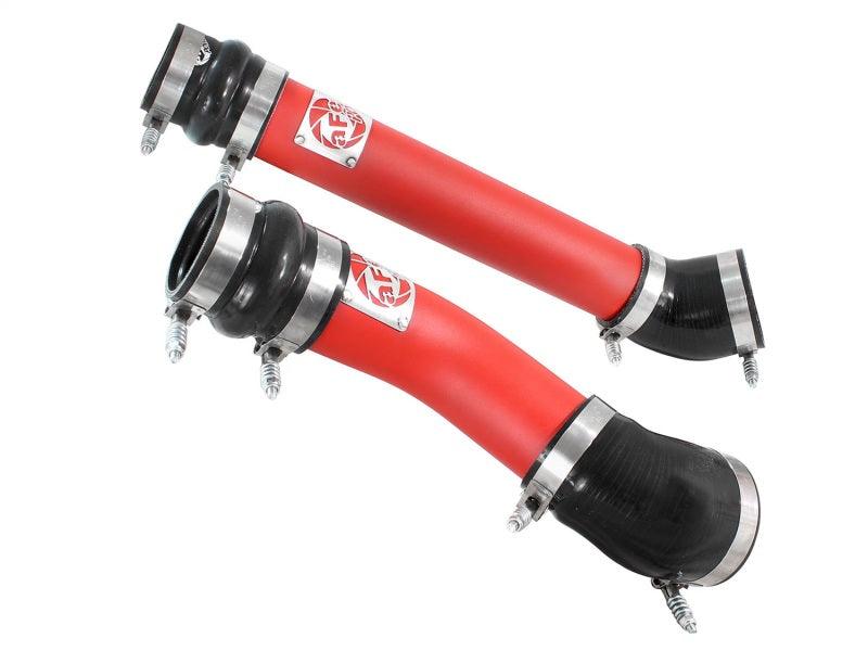 aFe Bladerunner Intercooler Tubes Hot & Cold Side 3.5in 94-02 Dodge Diesel Trucks L6-5.9L (td) - Red - Torque Motorsport