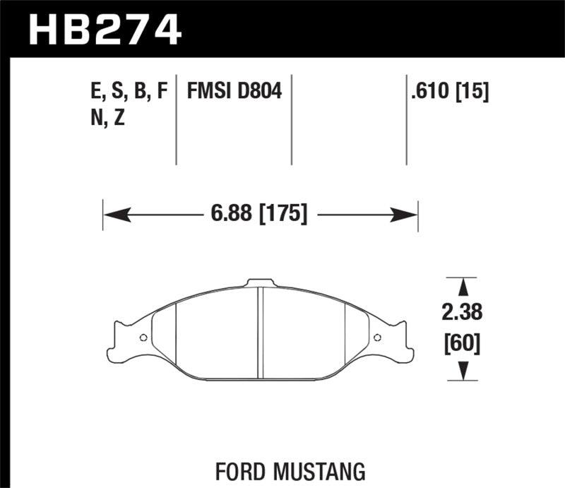 Hawk HP+ Street Brake Pads - Torque Motorsport