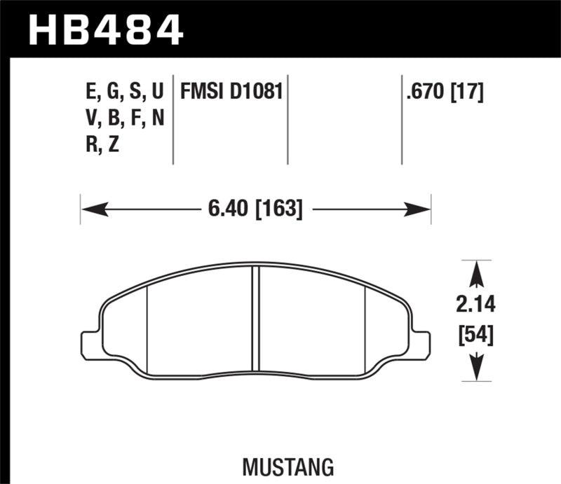 Hawk 05-10 Ford Mustang GT & V6 / 07-08 Shelby GT HPS Street Front Brake Pads - Torque Motorsport