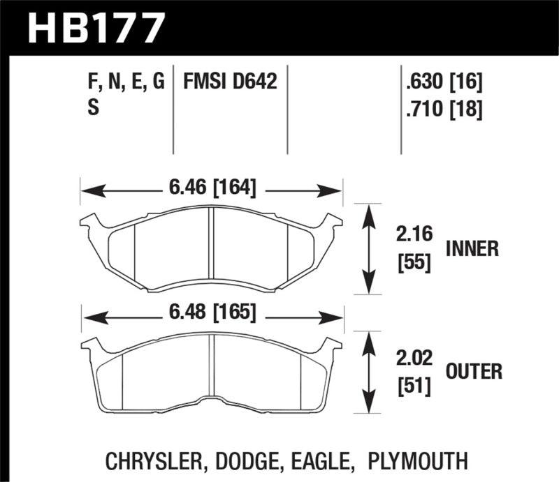 Hawk 95-97 Dodge Neon HP+ Front Street Brake Pads - Torque Motorsport