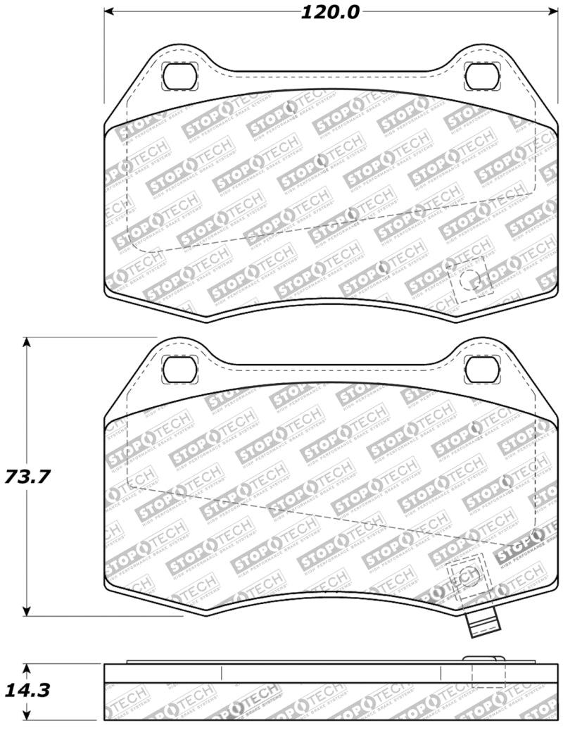 StopTech Street Touring 02-07 350z/G35 w/ Brembo Front Brake Pads - Torque Motorsport