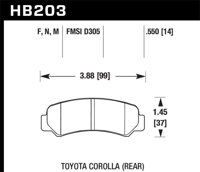 Hawk HP+ Street Brake Pads - Torque Motorsport