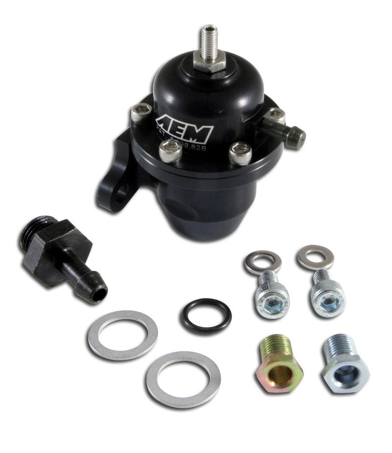 AEM 98-99 Acura CL / 00-05 S2000 / 98-02 Accord / 96-00 Civic Black Adjustable Fuel Pressure Regulat - Torque Motorsport