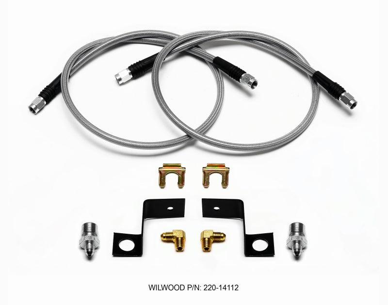 Wilwood Flexline Kit 30 inch -3 3/8-24 IF 1/8 NPT 90 Degree - Torque Motorsport